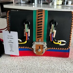 Paula Cademartori Original Tatiana Multicolored Leather Shoulder Bag-Unused